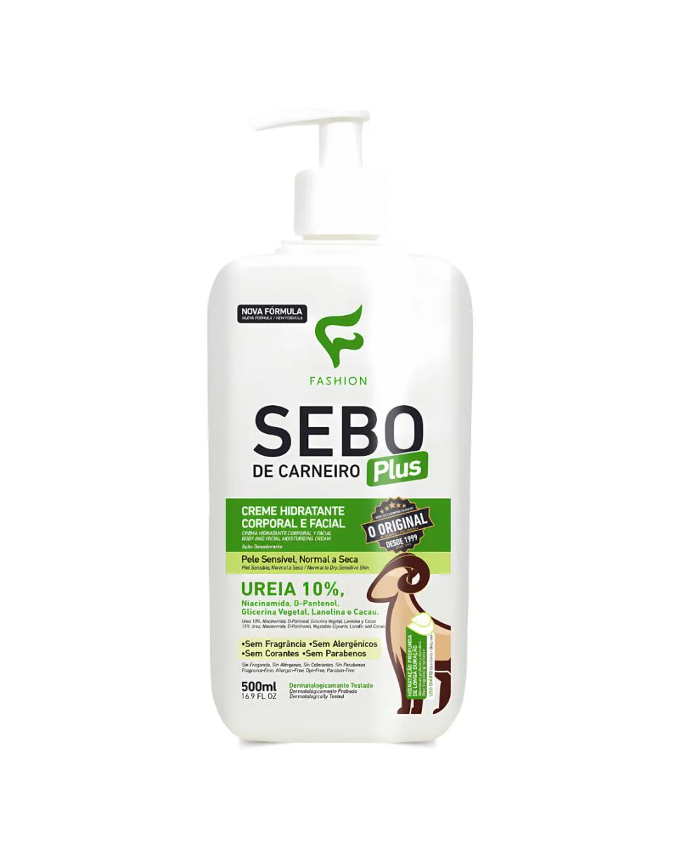 SEBO DE CARNEIRO PLUS 500ML FASHION COSMéTICOS