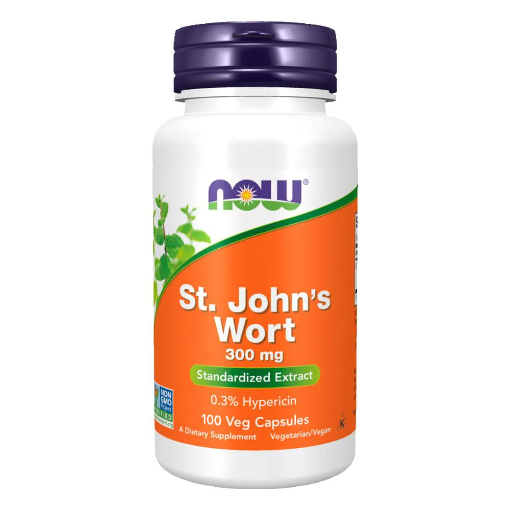 ERVA DE SãO JOãO 300MG NOW FOODS 100 CáPSULAS IMPORTADO