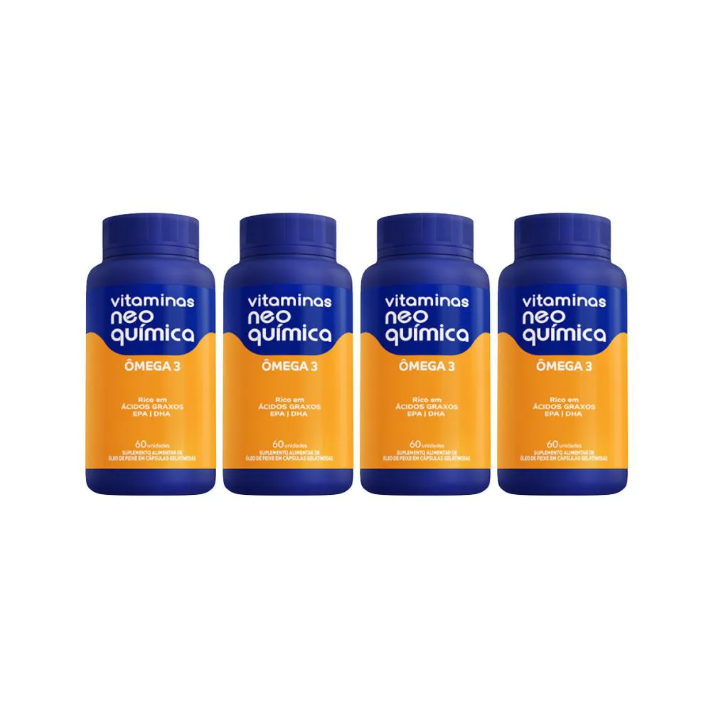 KIT 4 ÔMEGA 3 EPA DHA - 60 CAPS - NEO QUIMICA
