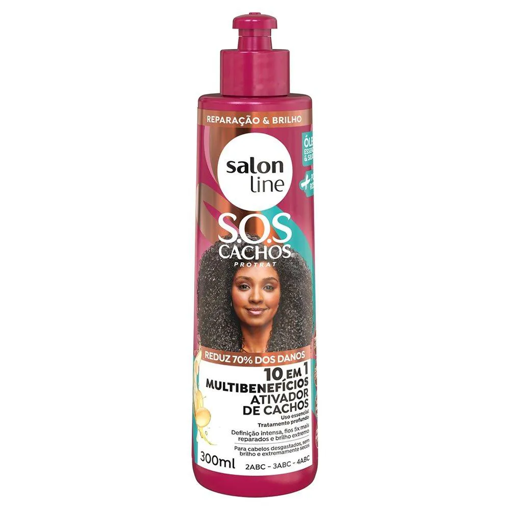 CREME ATIVADOR DE CACHOS SALON LINE SOS + PODEROSOS 300ML