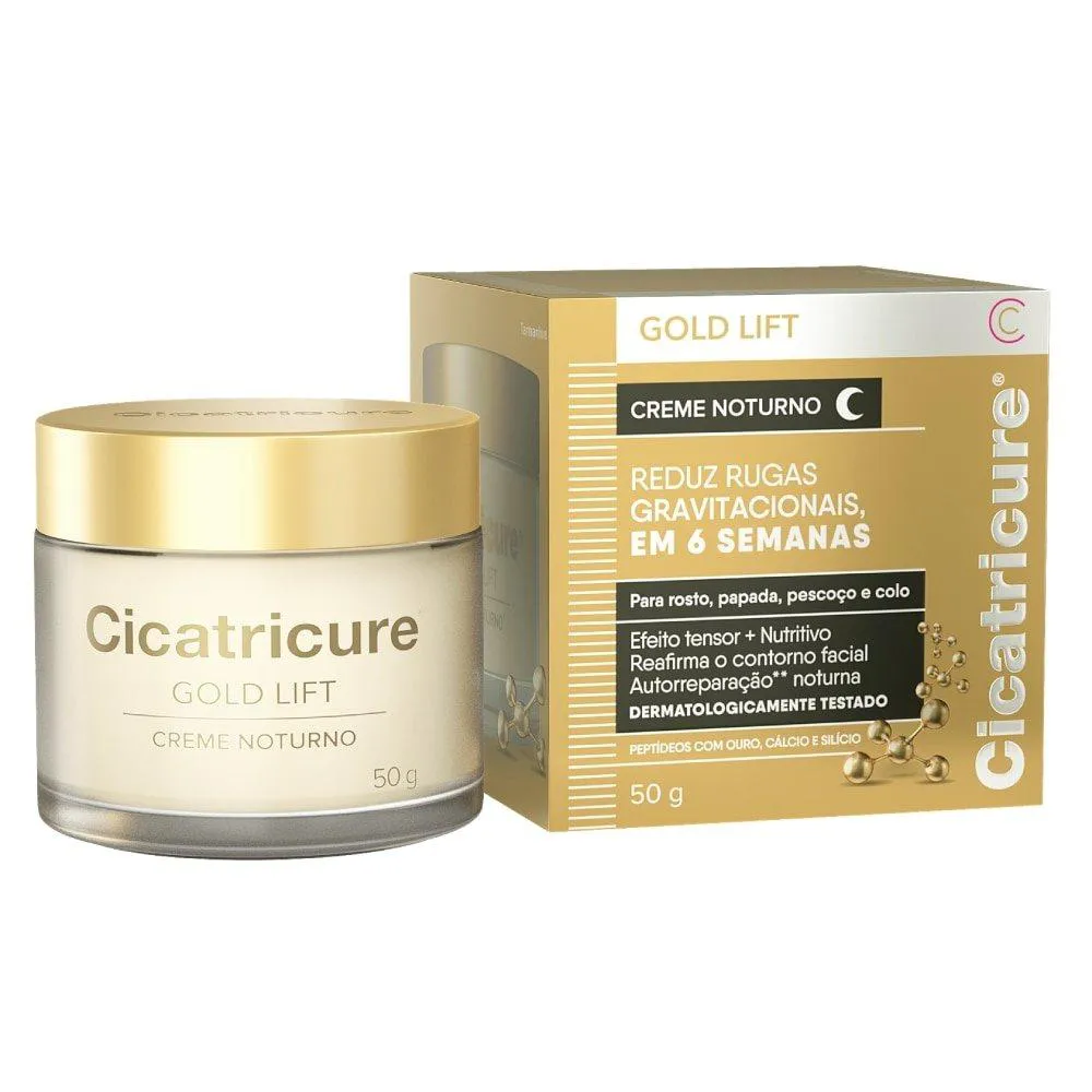 CREME FACIAL CICATRICURE GOLD LIFT NOTURNO 50G