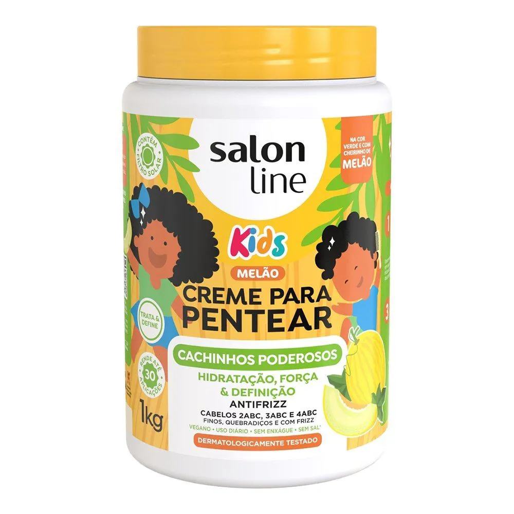 CREME PARA PENTEAR SALON LINE KIDS CACHINHOS PODEROSOS MELãO 1KG