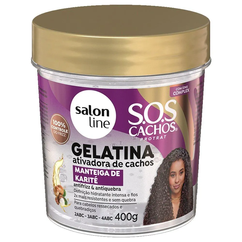 GELATINA SALON LINE SOS CACHOS | MANTEIGA DE KARITé 400G