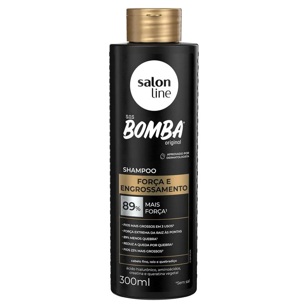 SHAMPOO SALON LINE BOMBA FORçA E ENGROSSAMENTO 300ML
