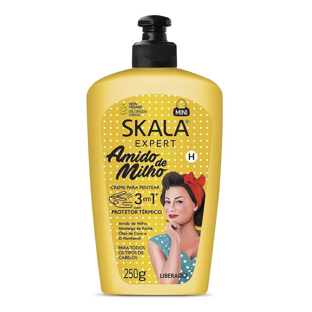 CREME PARA PENTEAR SKALA AMIDO DE MILHO 250G