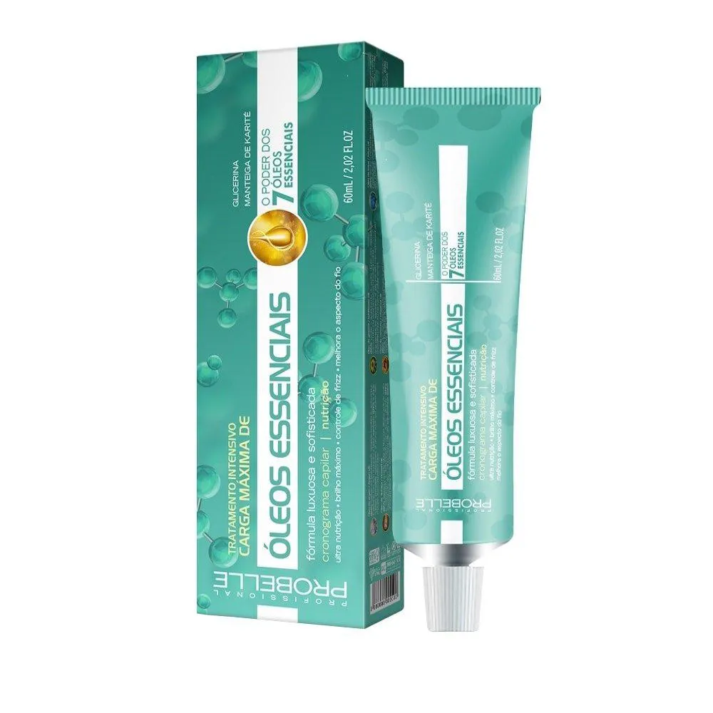 CREME TRATAMENTO CARGA MáXIMA ÓLEOS ESSENCIAIS 60ML