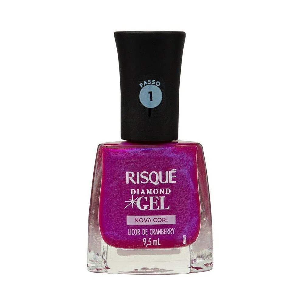 ESMALTE RISQUé CINTILANTE DIAMOND GEL LICOR CRANBERRY 9,5ML
