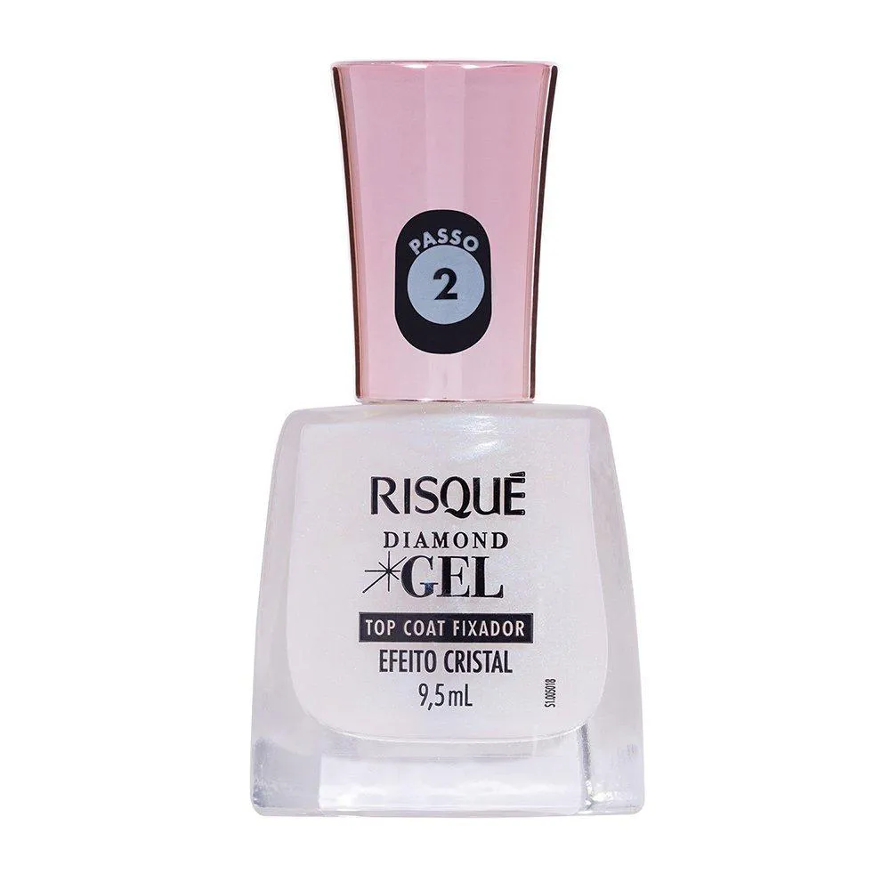 ESMALTE RISQUé DIAMOND GEL TOP COAT FIXADOR EFEITO CRISTAL AVULSO 9,5ML