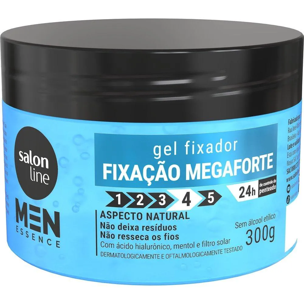 GEL FIXADOR SALON LINE MEN ESSENCE FIXAçãO MEGAFORTE 300G