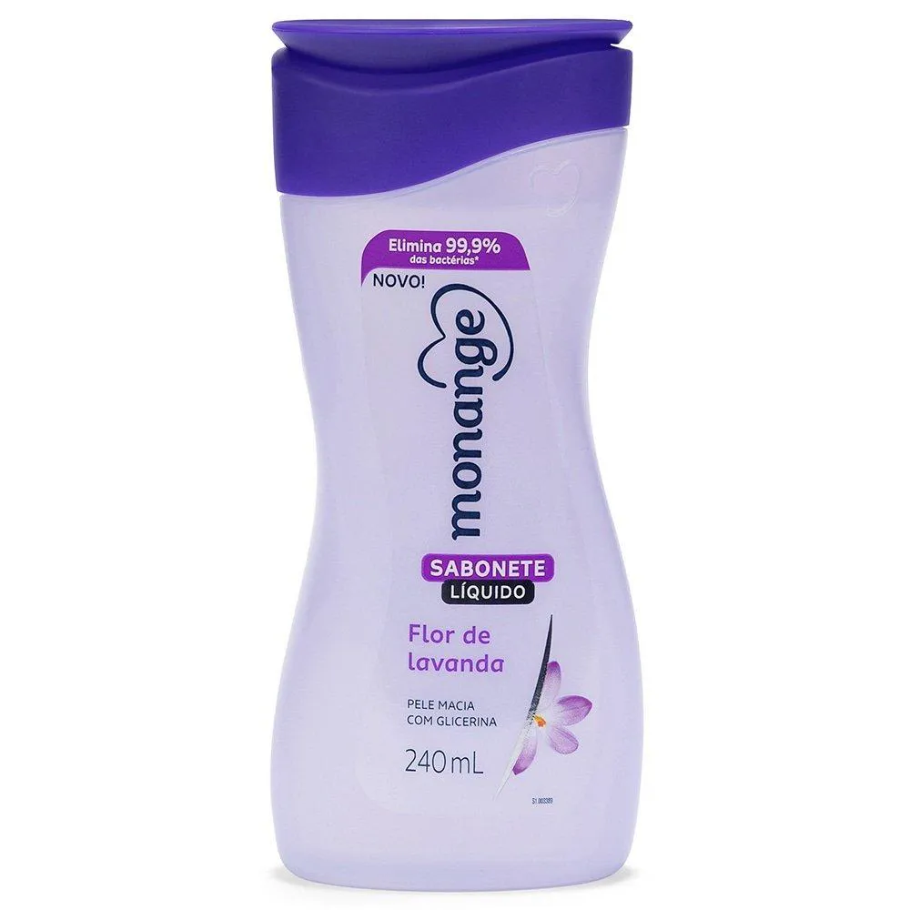 SABONETE LíQUIDO MONANGE FLOR DE LAVANDA 240ML