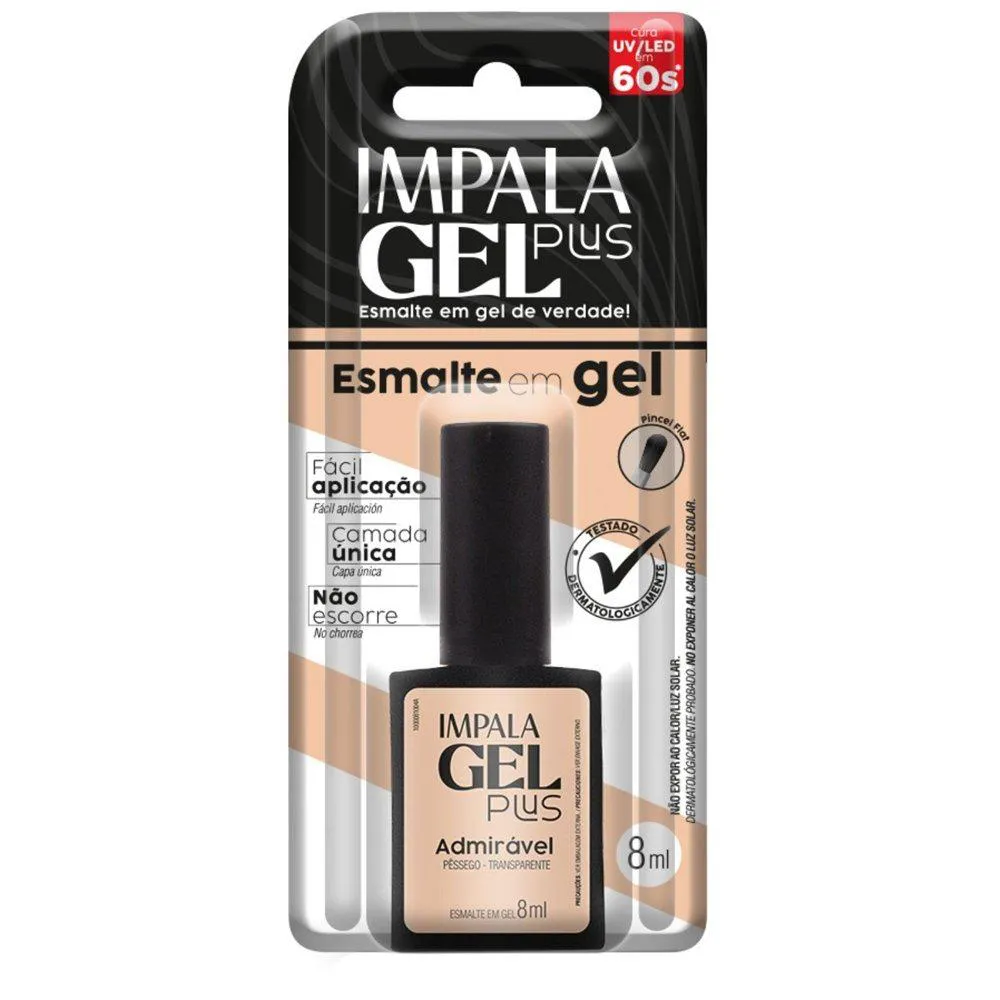 ESMALTE IMPALA GEL PLUS ADMIRáVEL TRANSPARENTE BLISTER 8ML