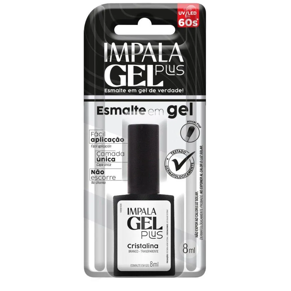 ESMALTE IMPALA GEL PLUS TRANSPARENTE CRISTALINA BLISTER 8ML