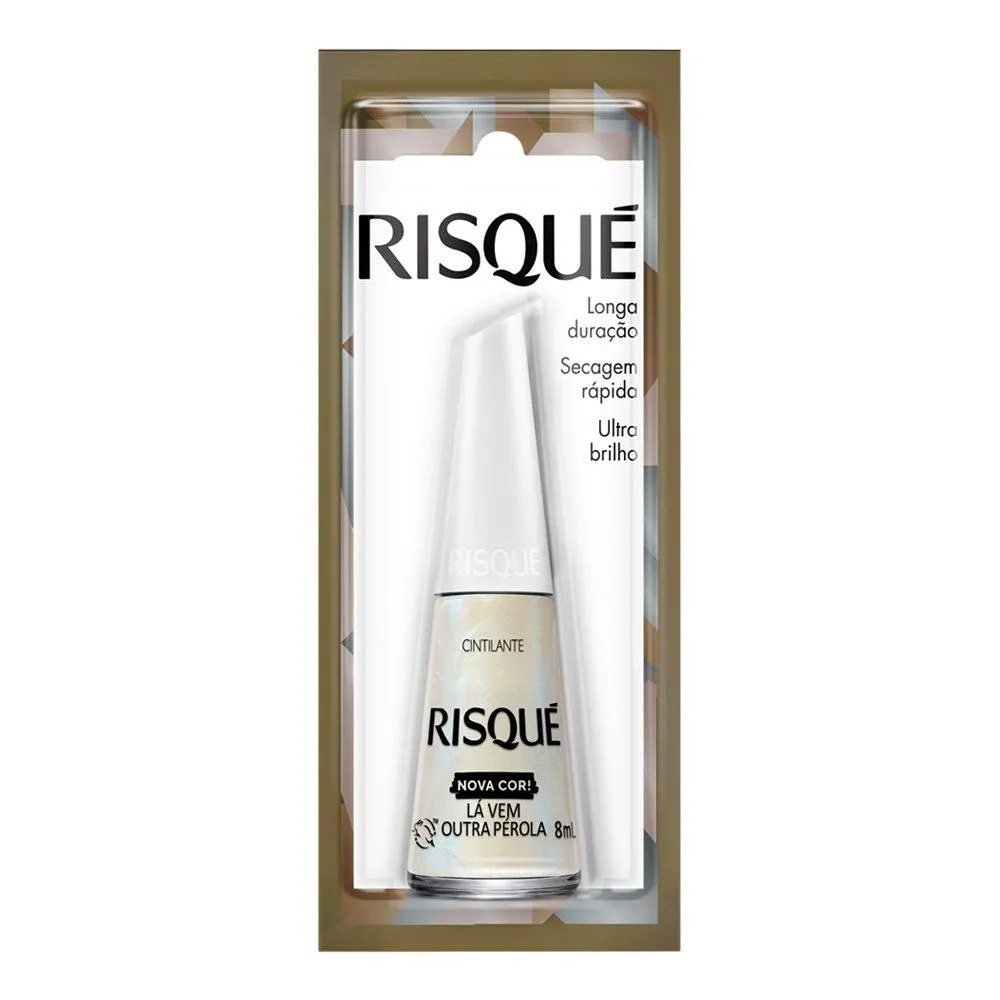 ESMALTE RISQUé CINTILANTE Lá VEM OUTRA PéROLA BLISTER 8ML