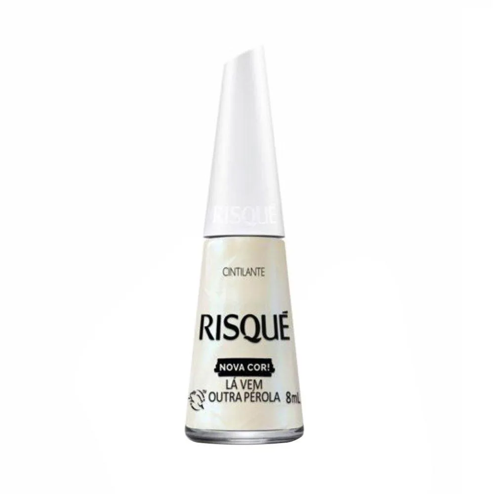 ESMALTE RISQUé CINTILANTE Lá VEM OUTRA PéROLA COMERCIAL 8ML