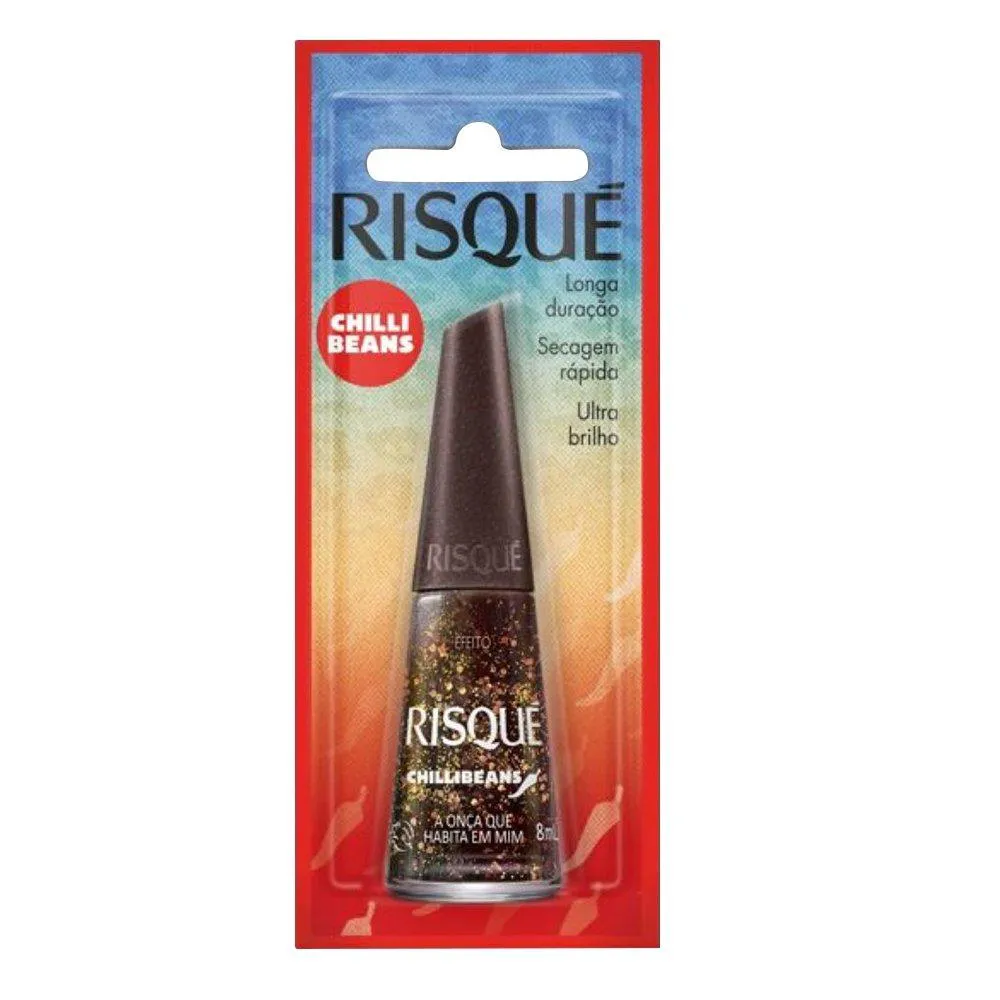 ESMALTE RISQUé GLITTER A ONçA QUE HABITA EM MIM BLISTER 8ML