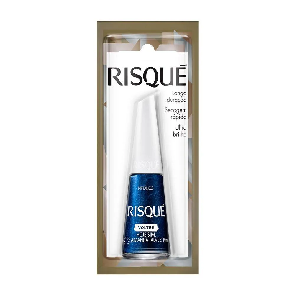 ESMALTE RISQUé METáLICO HOJE SIM AMANHã TALVEZ BLISTER 8ML