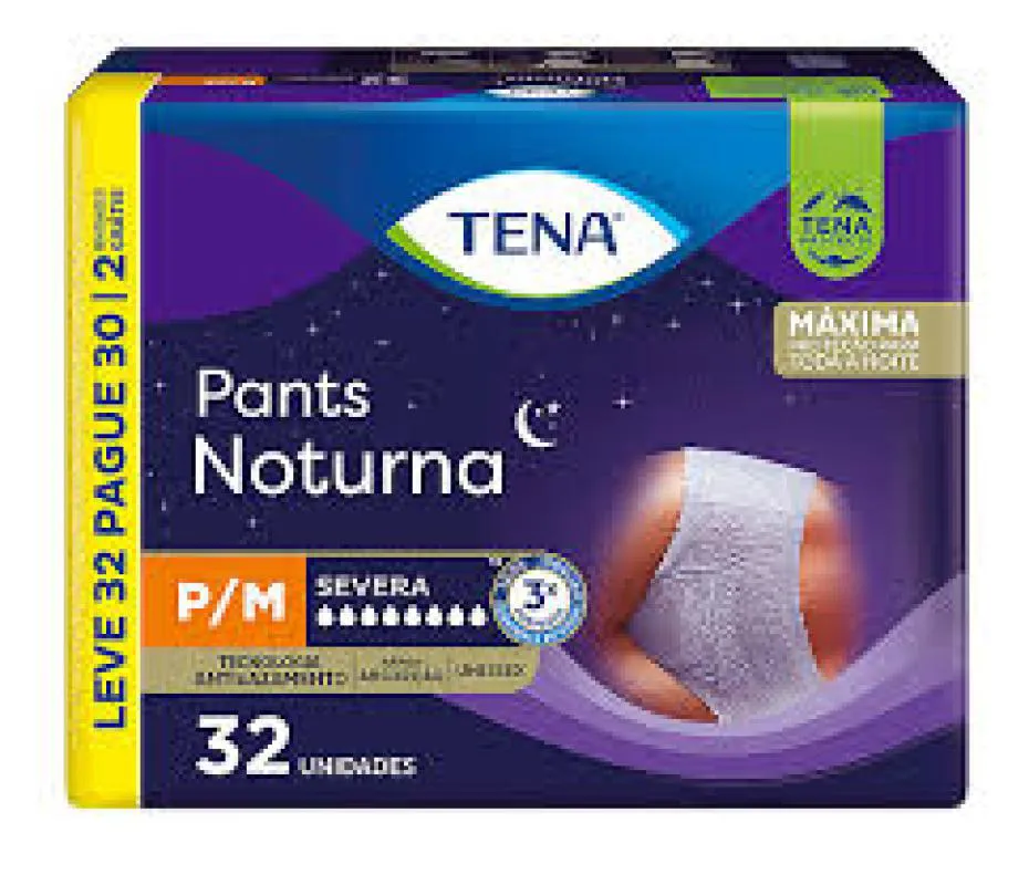 FRALDA TENA PANTS NOTURNA P/M 32 UNIDADES