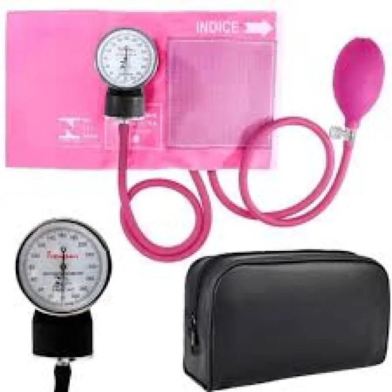 PREMIUM - APARELHO PRESSãO NYLON VELCRO ROSA