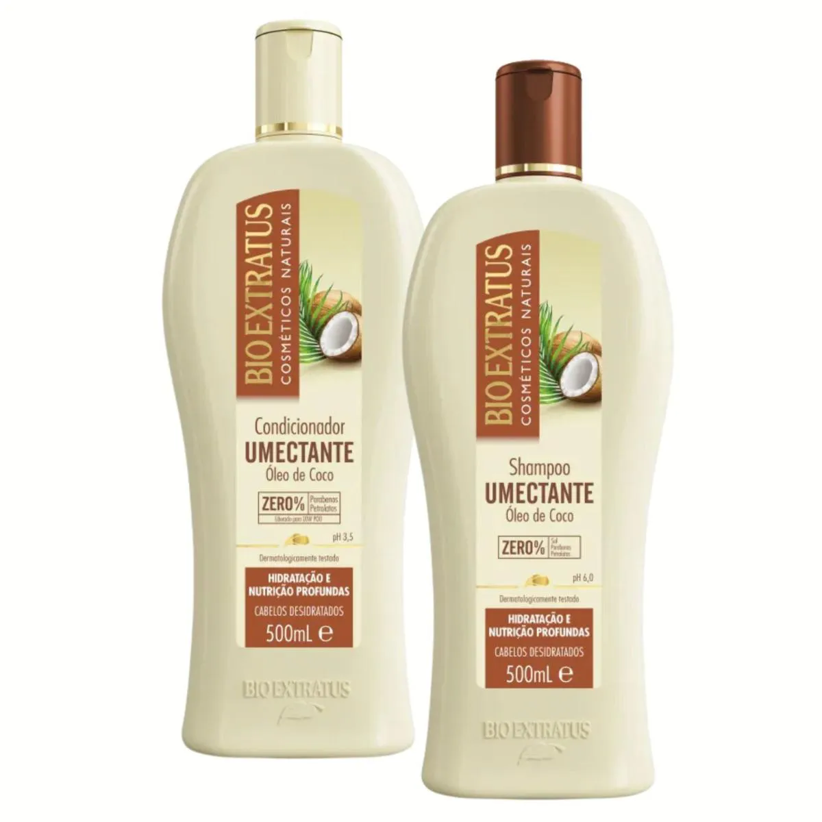 KIT SHAMPOO E CONDICIONADOR UMECTAçãO 500ML - BIO EXTRATUS