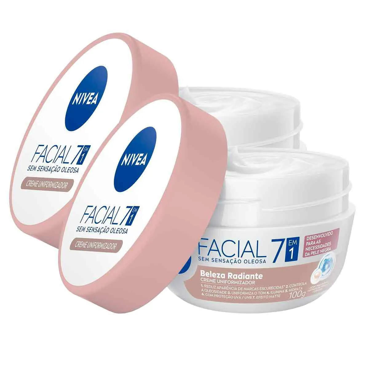 Kit Hidratante Facial Nivea Beleza Radiante 2 unidades de 100g