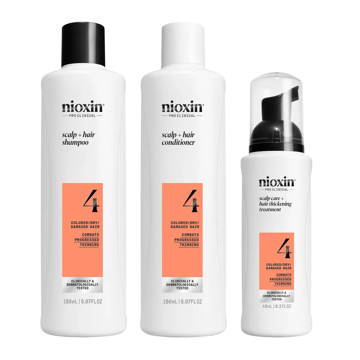 KIT NIOXIN PRO CLINICAL SYSTEM 4 SMALL 150ML (3 PRODUTOS)