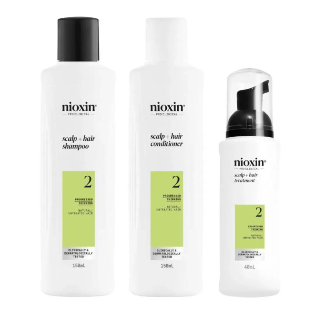 KIT NIOXIN PRO CLINICAL SYSTEM 2 SMALL 150ML (3 PRODUTOS)