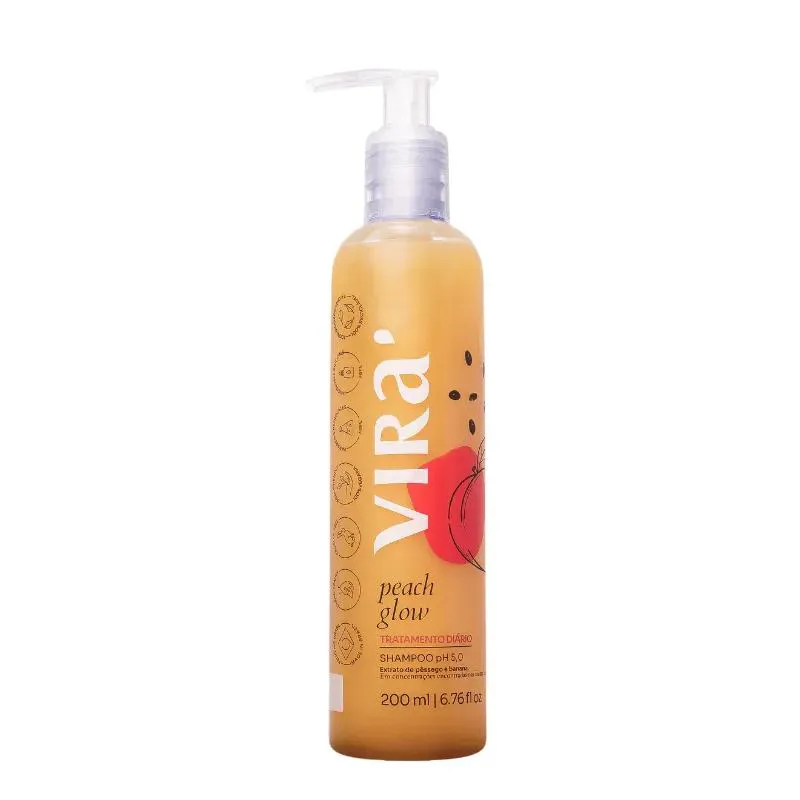 PEACH GLOW HIDRONUTRICAO SHAMPOO - 200ML - VIRá COSMéTICOS