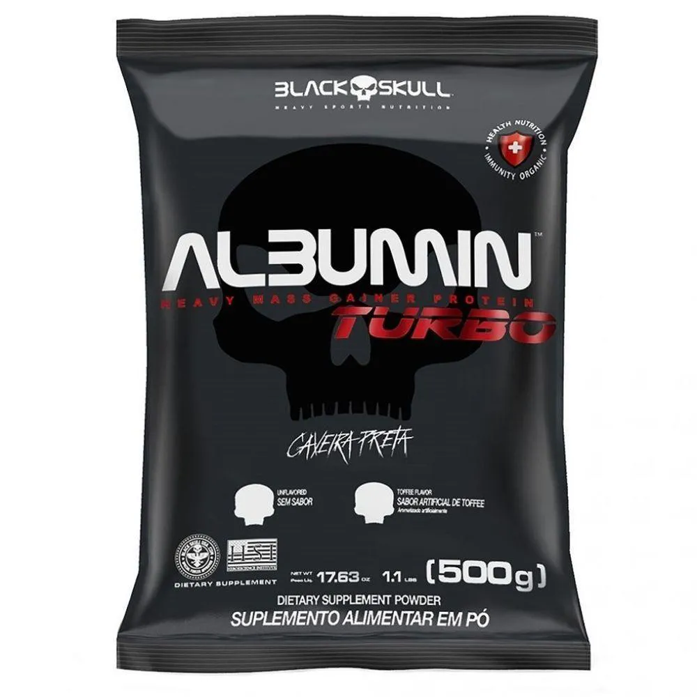 ALBUMIN TURBO REFIL 500G SABOR SEM SABOR