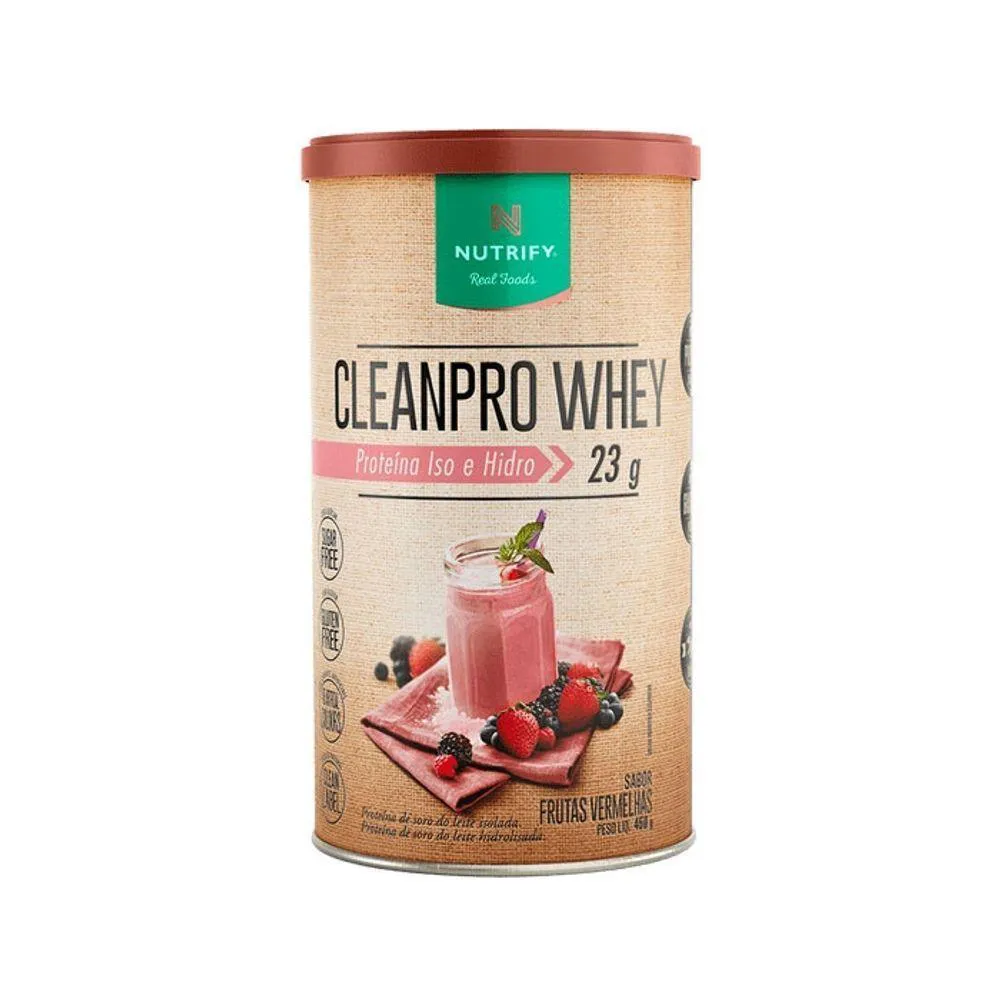 CLEANPRO WHEY 450G SABOR FRUTAS VERMELHAS