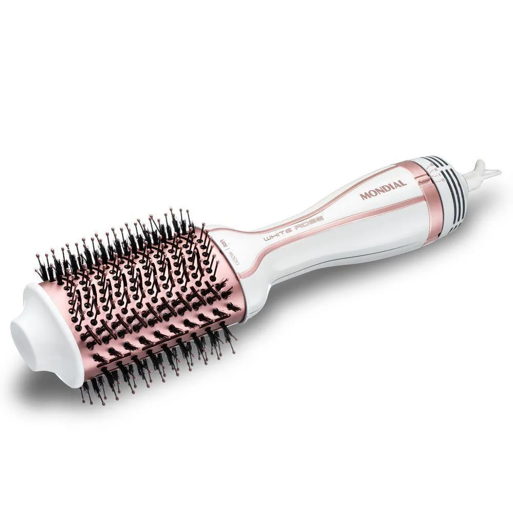 ESCOVA SECADORA MONDIAL ES-50 BRANCO/ROSE GOLD BIVOLT