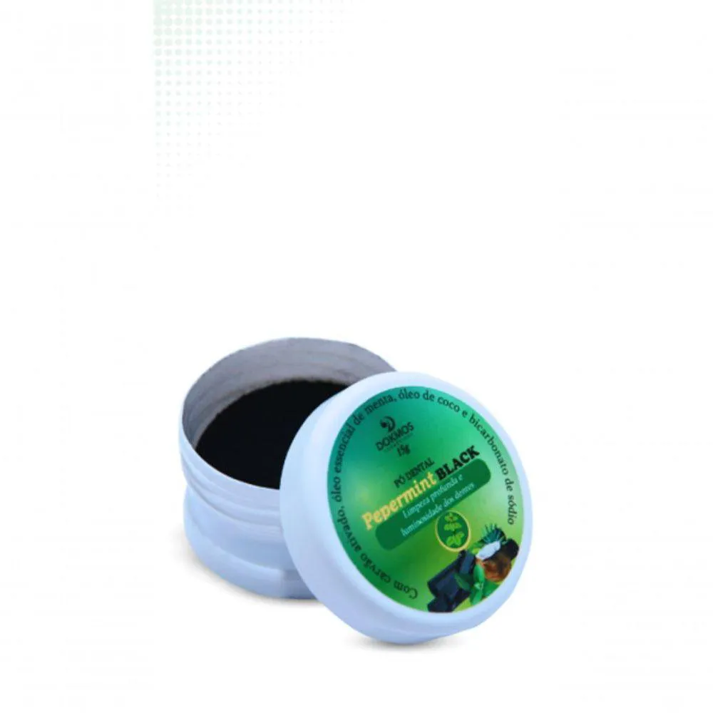 Pó DENTAL PEPERMINT BLACK - DOKMOS 15GR