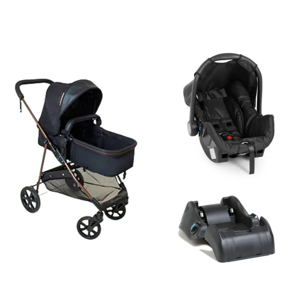 CARRINHO PASSEIO MOISéS BEBê CONFORTO NAPOLI PRETO GALZERANO
