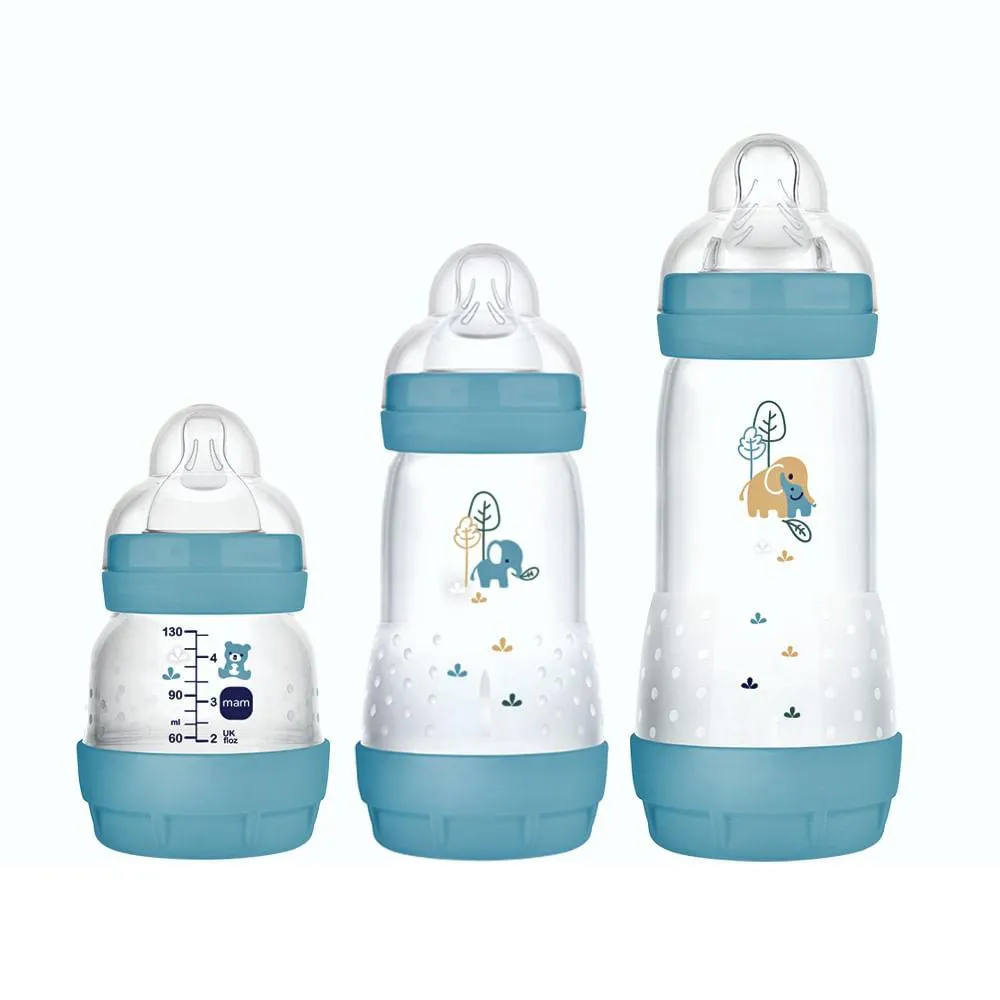 KIT COM 3 MAMADEIRAS EASY START 130/260/320ML AZUL - MAM