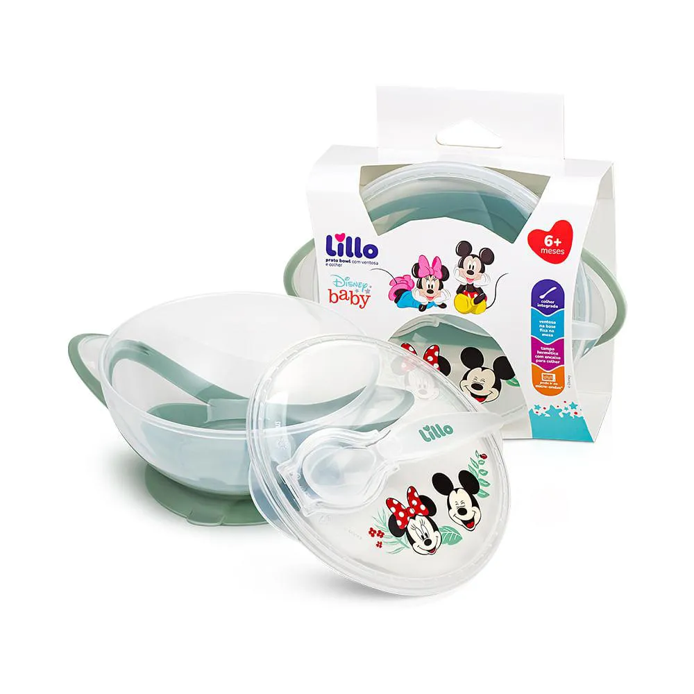 PRATO INFANTIL BOWL COM COLHER E VENTOSA DISNEY - LILLO