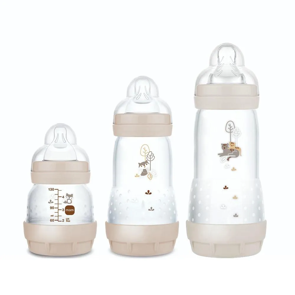 KIT COM 3 MAMADEIRAS EASY START 130/260/320ML NEUTRA - MAM