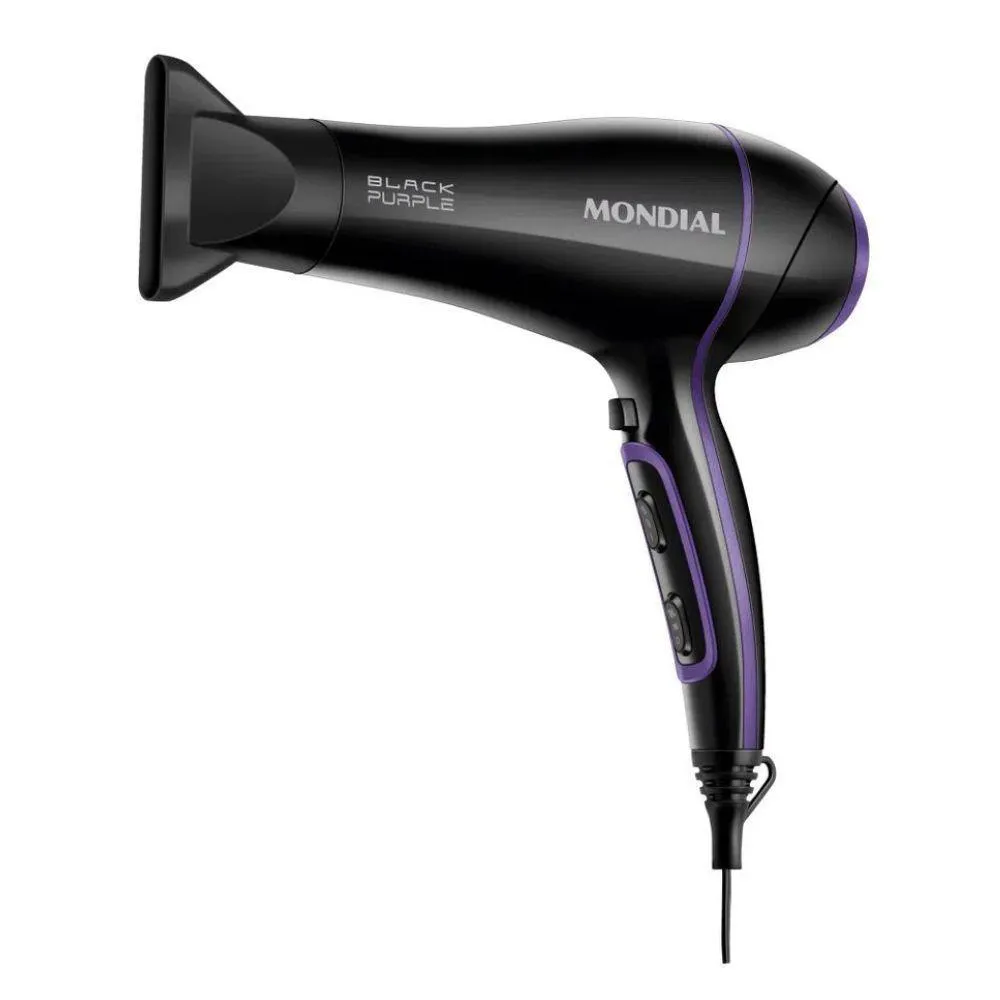 SECADOR DE CABELOS MONDIAL BLACK PURPLE SCN-01 PRETO 220 V