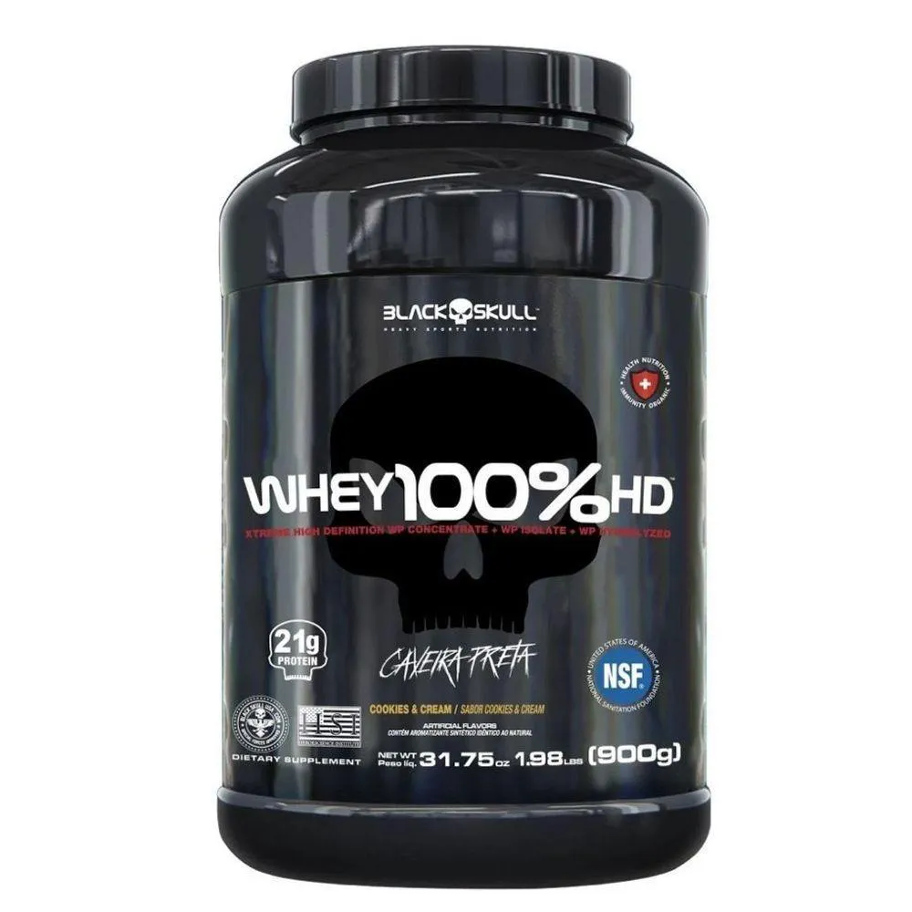 WHEY 100% HD POTE 900G SABOR COOKIES