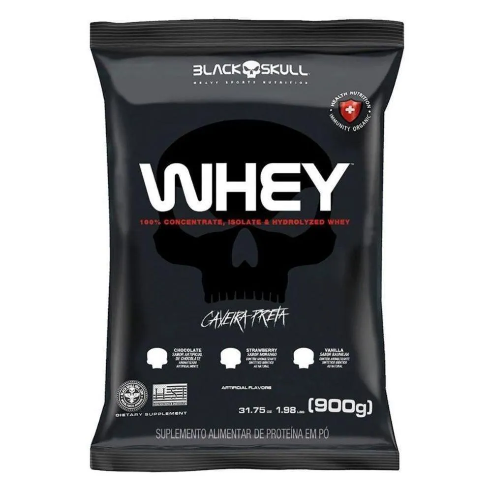 WHEY PROTEIN REFIL 900G SABOR MORANGO