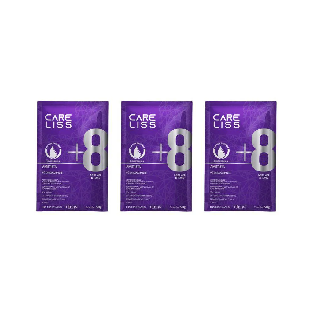 PO DESCOLORANTE CARE LISS 50G AMETISTA- KIT C/ 3UN
