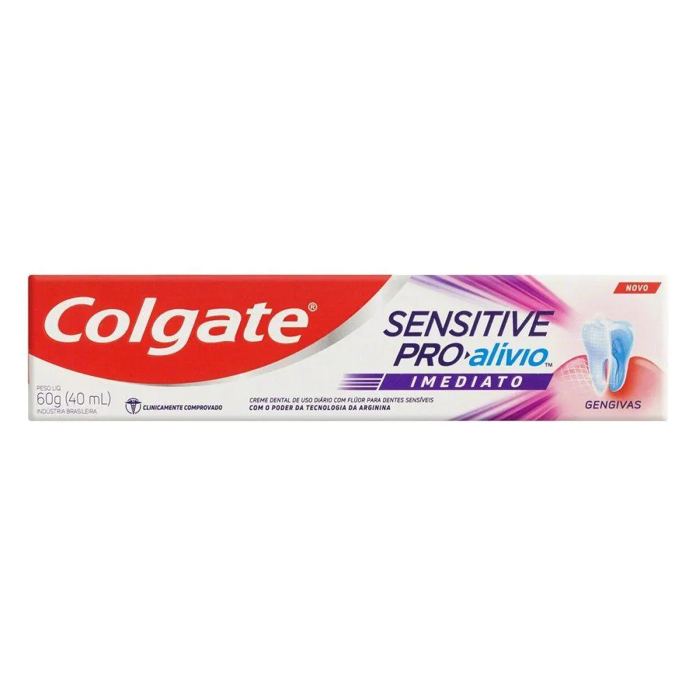 CREME DENTAL COLGATE SENSITIVE PRó ALíVIO IMEDIATO GENGIVAS 60G