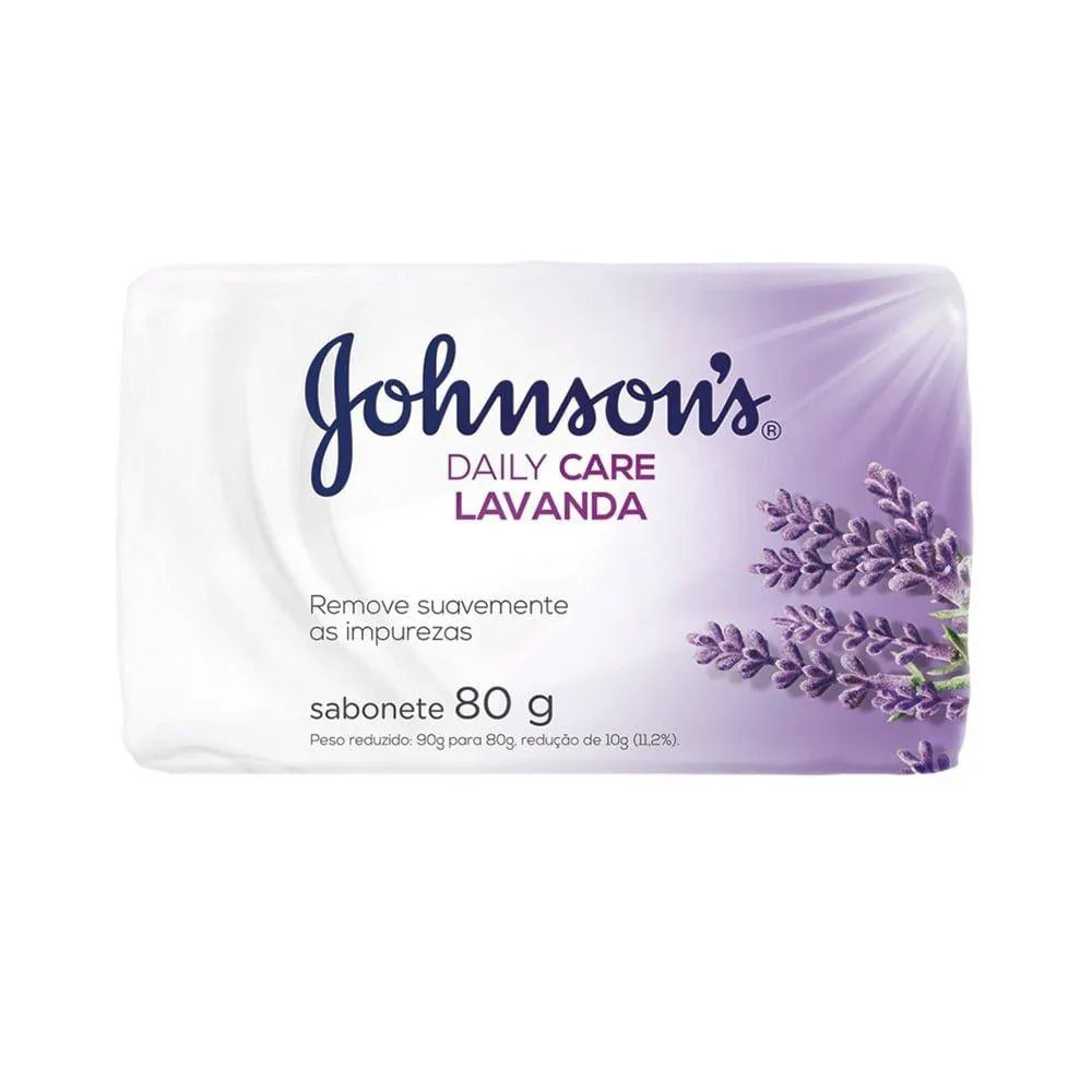 SABONETE JONHSON LAVANDA 80G - EMBALAGEM COM 12 UNIDADES