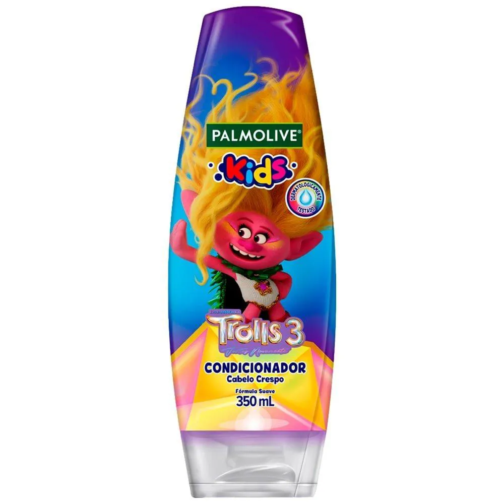 CONDICIONADOR PALMOLIVE KIDS TROLLS CABELO CRESPO 350ML