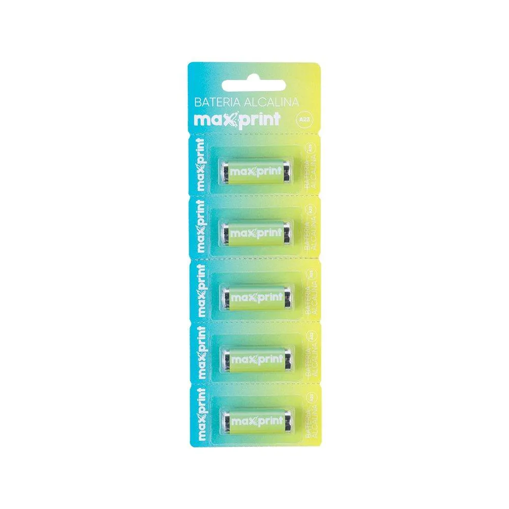 BATERIA MAXPRINT ALCALINA MINI A23 - EMBALAGEM COM 5 UNIDADES