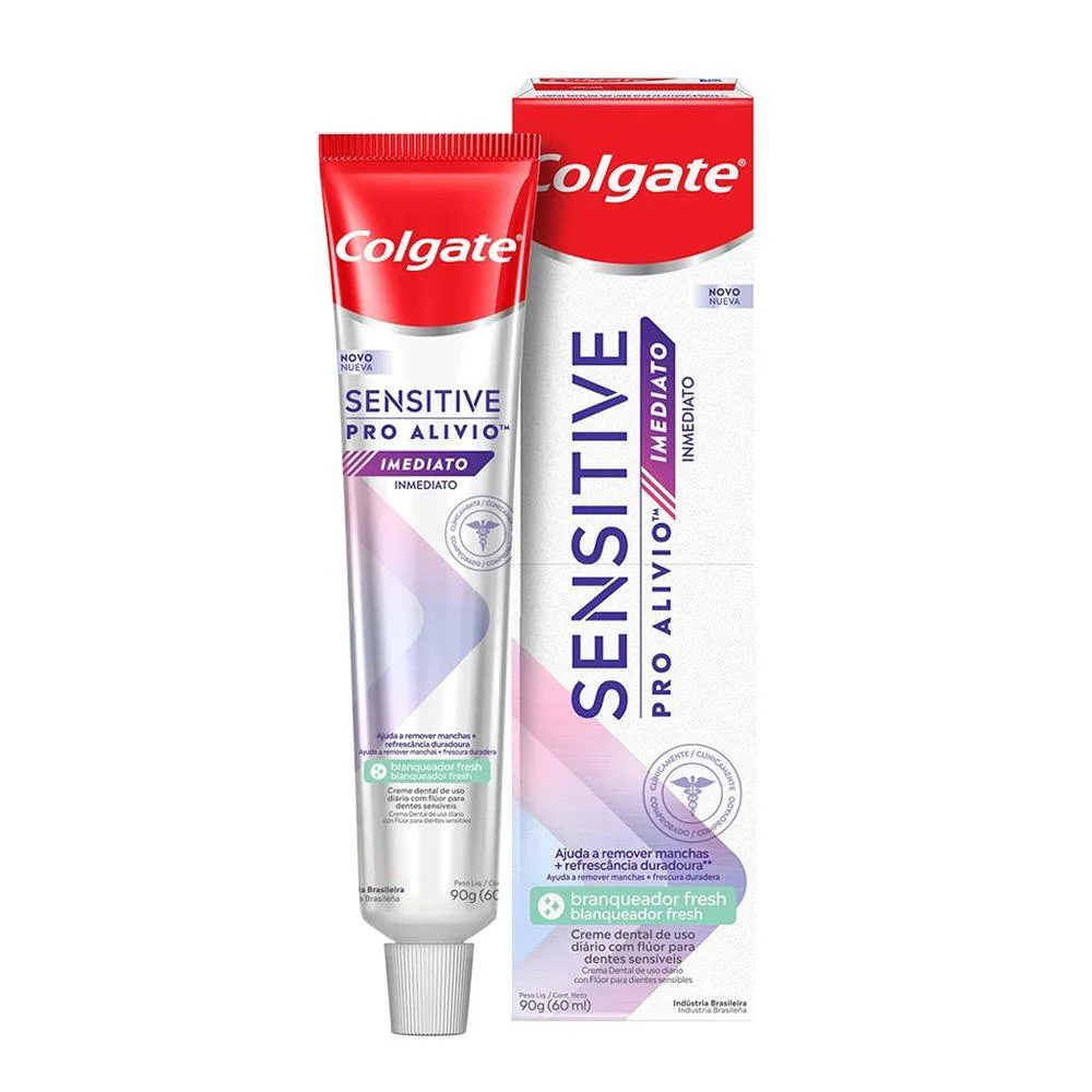 CREME DENTAL COLGATE SENSITIVE PRO-ALíVIO IMEDIATO BRANQUEADOR 90G