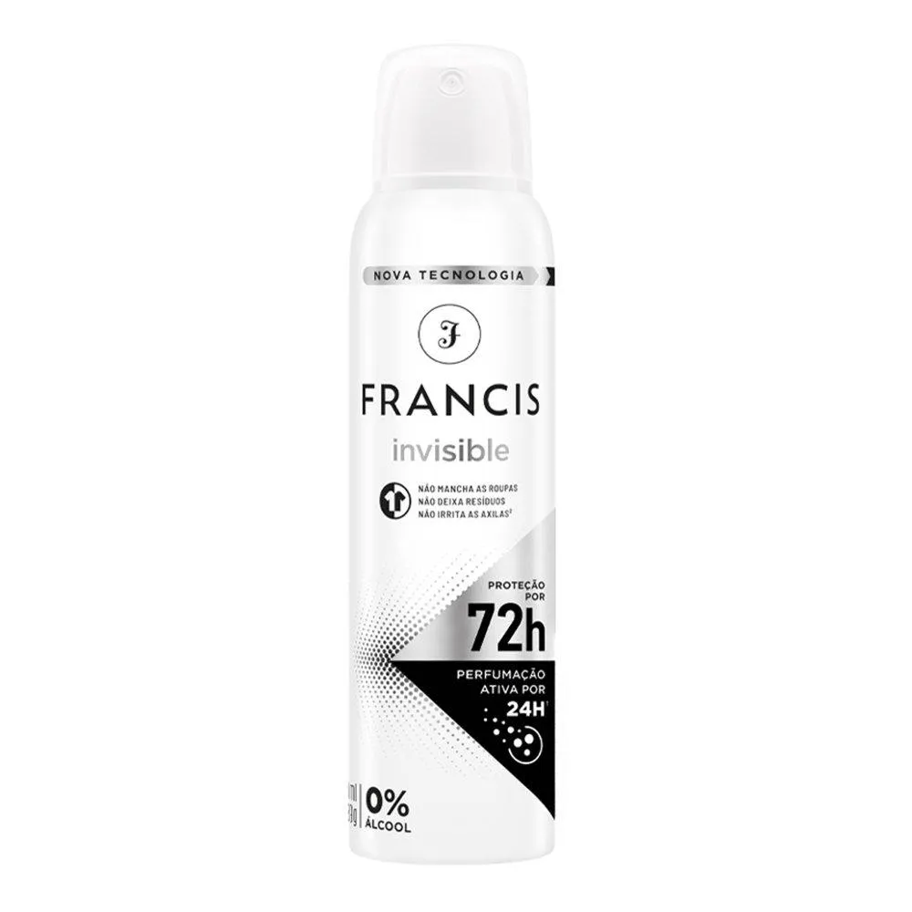 DESODORANTE FRANCIS AEROSOL CLáSSICO PRETO 150ML