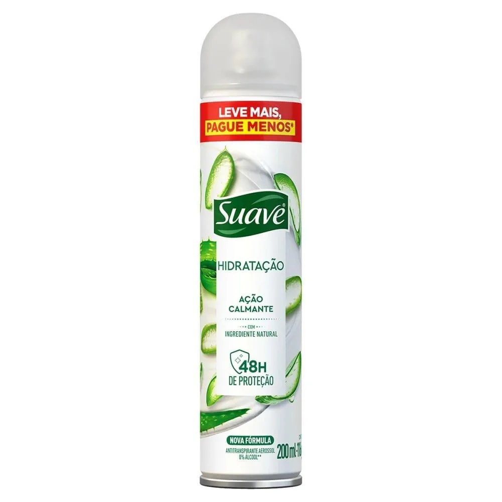 DESODORANTE SUAVE AEROSOL HIDRATAçãO 200ML