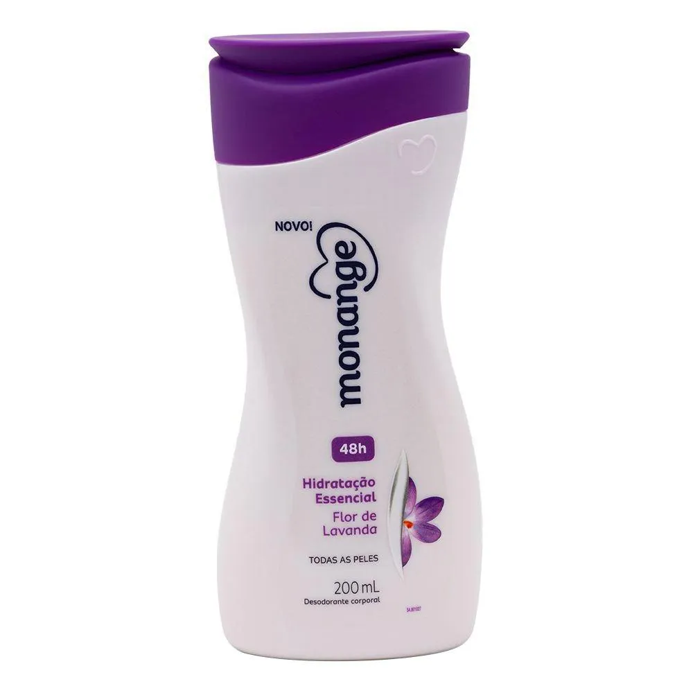 HIDRATANTE CORPORAL MONANGE FLOR DE LAVANDA AçãO DESODORANTE 200ML