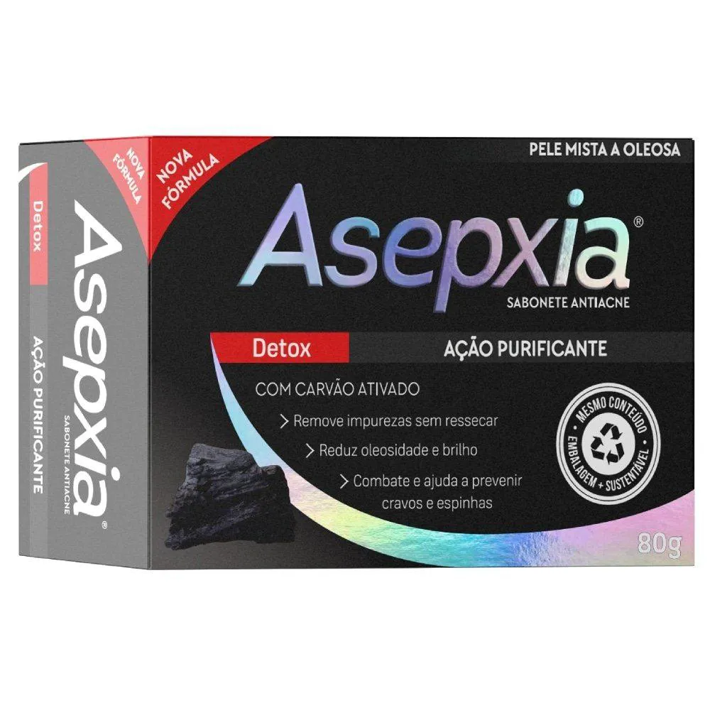 SABONETE ASEPXIA ANTIACNE DETOX 80G
