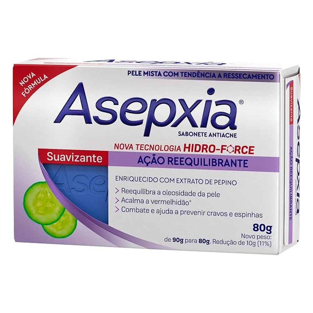 SABONETE ASEPXIA SUAVIZANTE PELE MISTA 80G