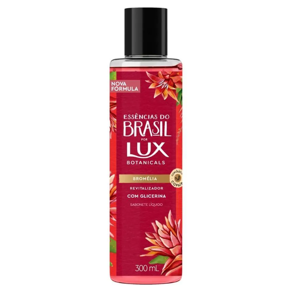 SABONETE LíQUIDO LUX BOTANICALS 300 ML ESSêNCIAS DO BRASIL BROMéLIA